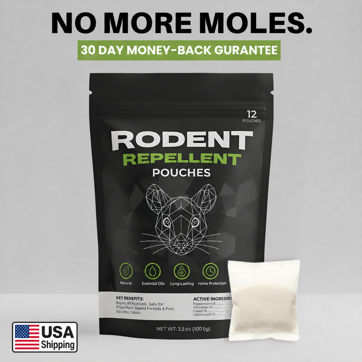 Place These Pouches Anywhere Rodents Hide And Watch Them Disappear.