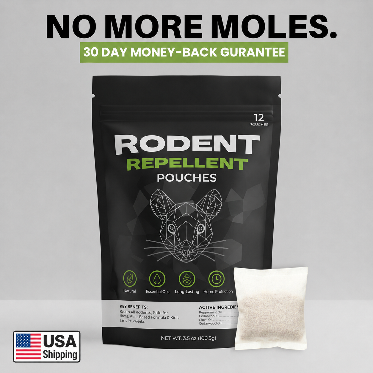 Place These Pouches Anywhere Rodents Hide And Watch Them Disappear.