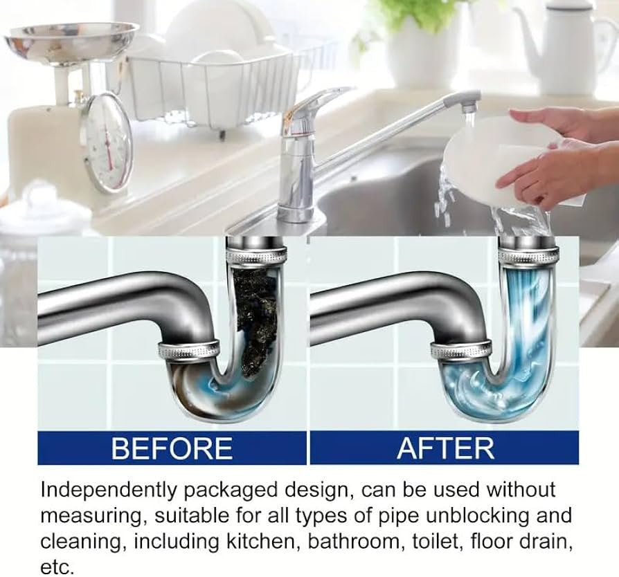Ultra-Concentrated Drain Cleaning Tablets | Fast Clog & Odor Destroyer