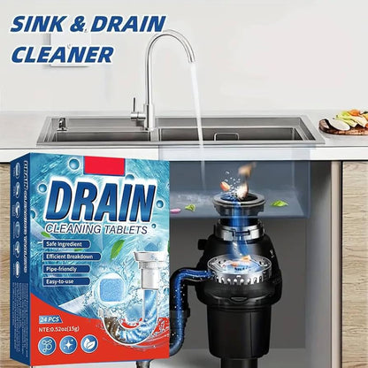 Ultra-Concentrated Drain Cleaning Tablets | Fast Clog & Odor Destroyer