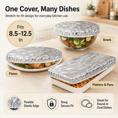 FoilShield Reusable Elastic Food Covers