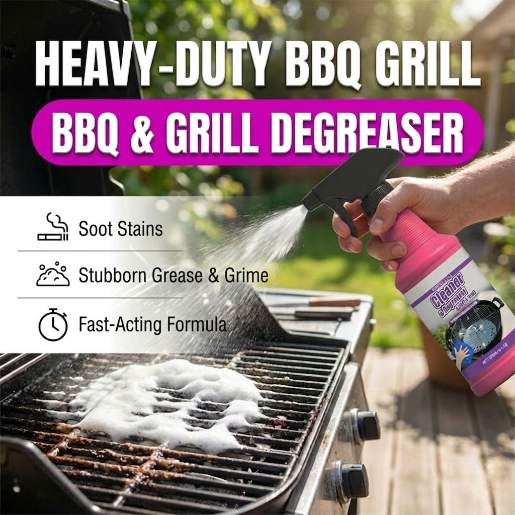 🔥 Heavy-Duty Grill Degreaser Spray | Melt Baked-On Grease Instantly