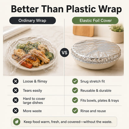 FoilShield Reusable Elastic Food Covers