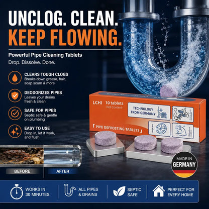 Magic Foaming Drain Tablets | Watch Stubborn Gunk Dissolve Instantly! 🌪️