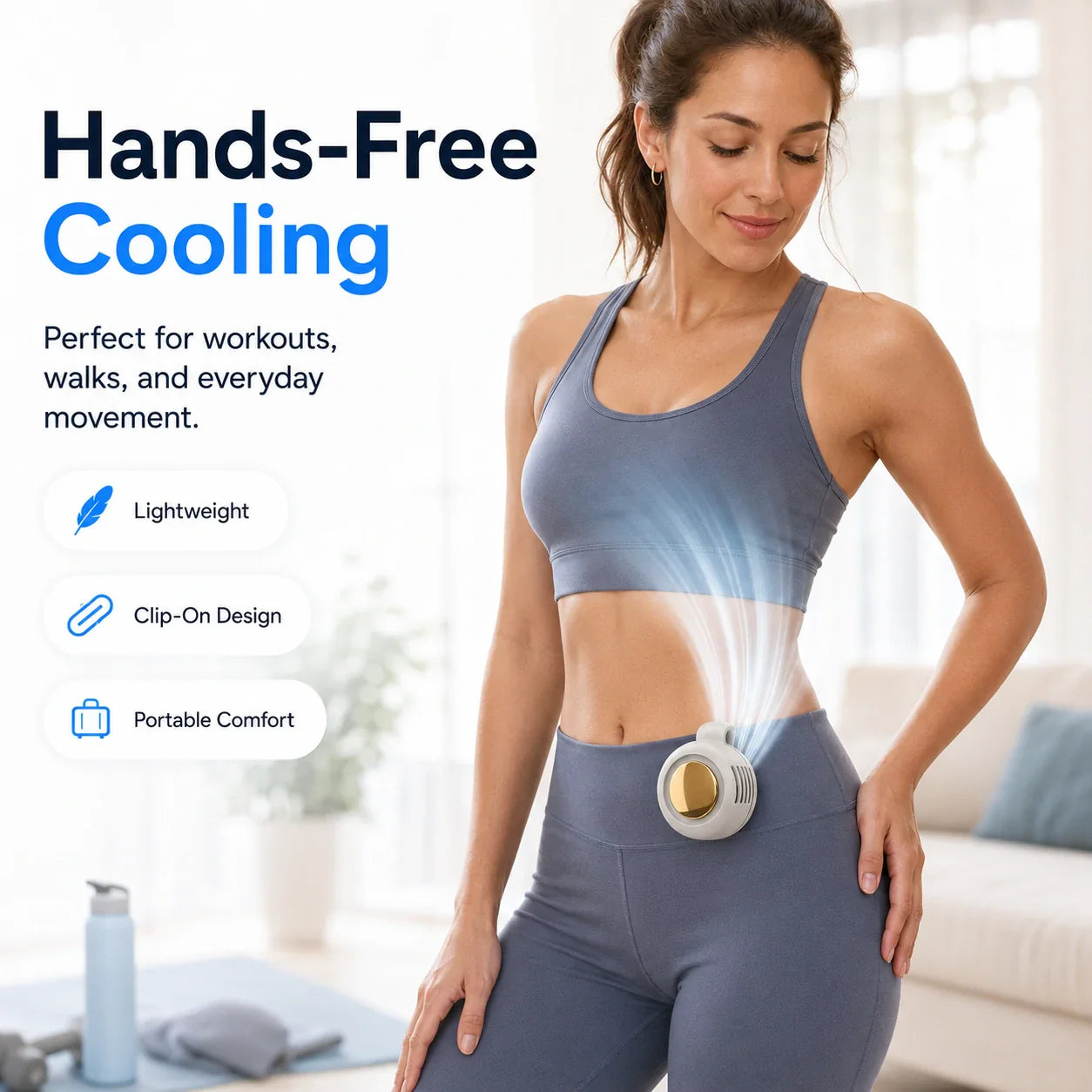 No-Sweat Wearable Cooling Fan | Ultralight 360° Clip-On AC to Save Your Makeup ✨