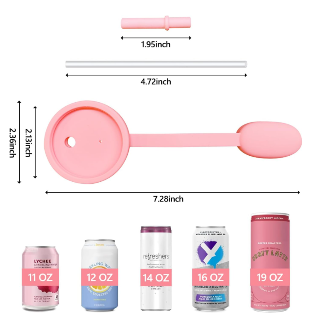 🔥Anti-Dust Silicone Soda Can Lids | Spill-Proof Straw Protector for Stanley Cups