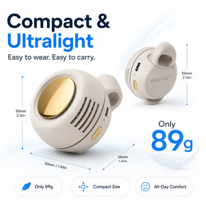 No-Sweat Wearable Cooling Fan | Ultralight 360° Clip-On AC to Save Your Makeup ✨