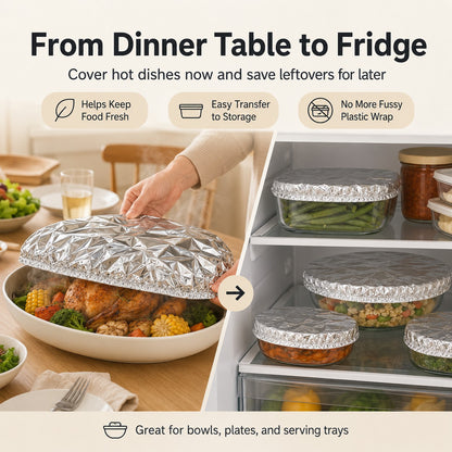FoilShield Reusable Elastic Food Covers