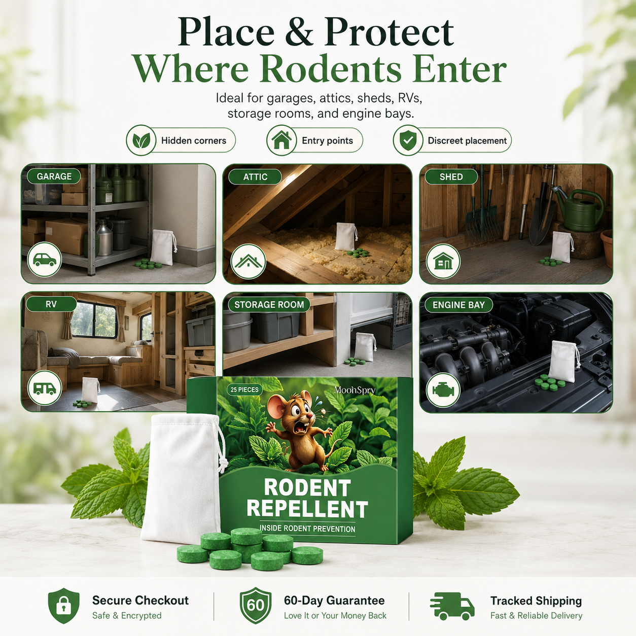 Natural Rodent Repellent Balls