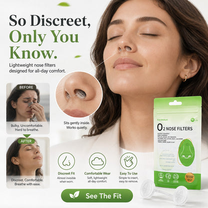 Invisible Nose Filters — Block Heavy Dust. No Sweaty Masks. Work & Breathe Easy