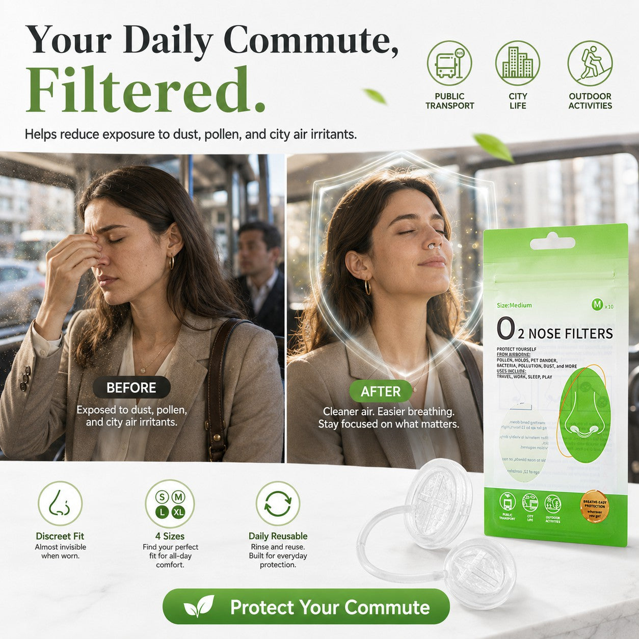 Invisible Nose Filters — Block Heavy Dust. No Sweaty Masks. Work & Breathe Easy