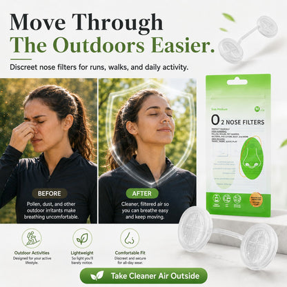 Invisible Nose Filters — Block Heavy Dust. No Sweaty Masks. Work & Breathe Easy