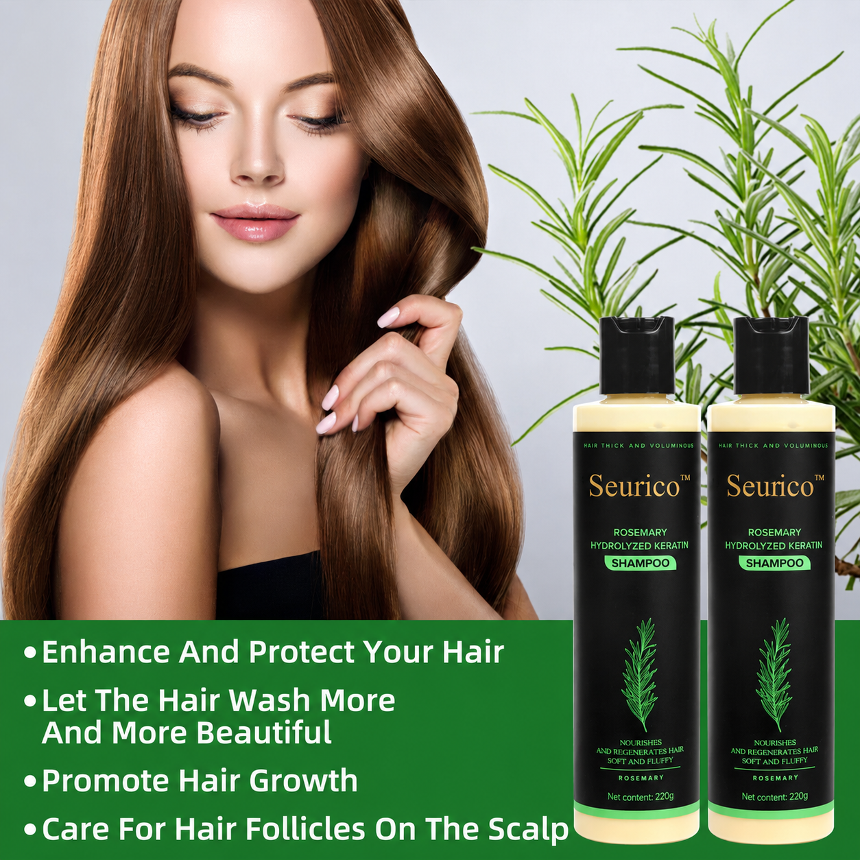 Seurico™ Rosemary Shampoo | Hair Growth & Anti-Dandruff Scalp Treatment