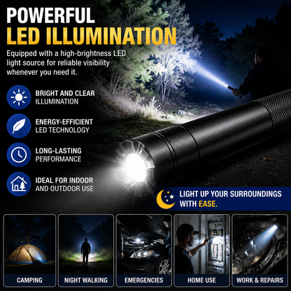 🔦🔥LED Flashlight Baseball Baton For Self Defense & Night Safety