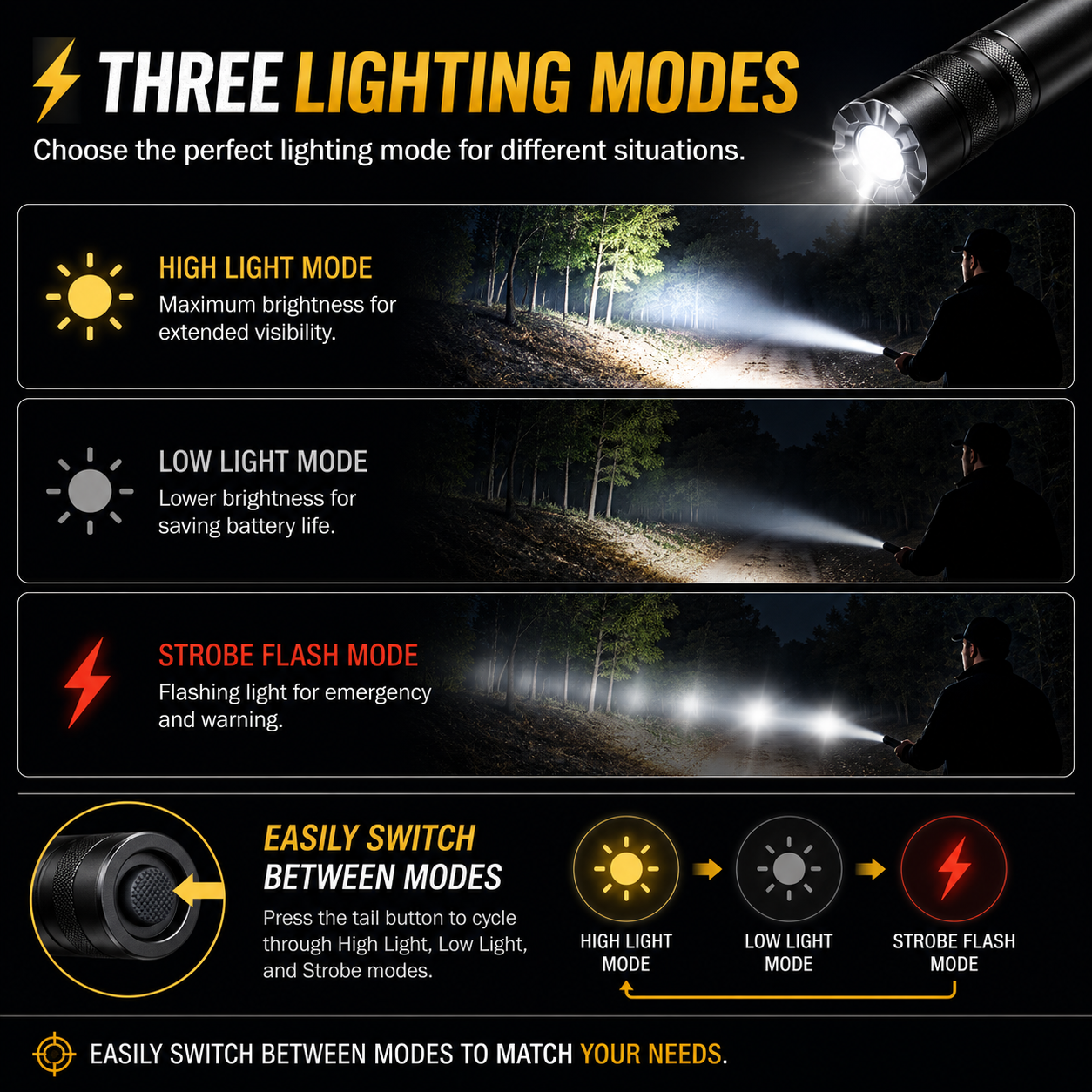 🔦🔥LED Flashlight Baseball Baton For Self Defense & Night Safety