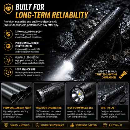 🔦🔥LED Flashlight Baseball Baton For Self Defense & Night Safety