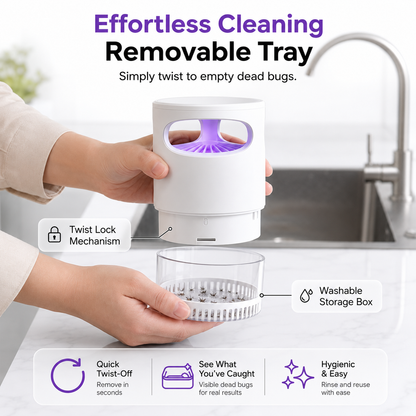 Whisper-Quiet UV Mosquito Trap | Chemical-Free Indoor Protection