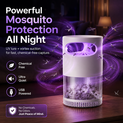 Whisper-Quiet UV Mosquito Trap | Chemical-Free Indoor Protection