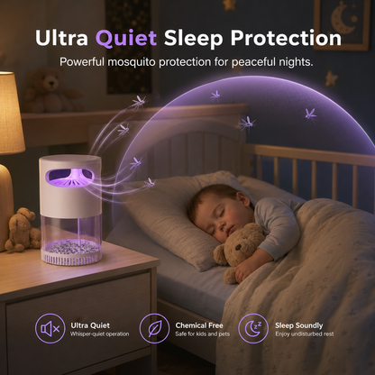 Whisper-Quiet UV Mosquito Trap | Chemical-Free Indoor Protection