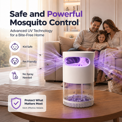 Whisper-Quiet UV Mosquito Trap | Chemical-Free Indoor Protection