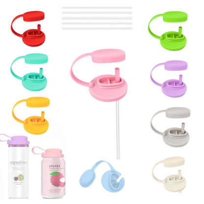 🔥Anti-Dust Silicone Soda Can Lids | Spill-Proof Straw Protector for Stanley Cups