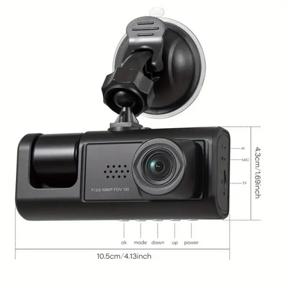 Seurico™ 🚘Drei-Kanal Dash Cam mit IR Nachtsicht und G-Sensor 📸