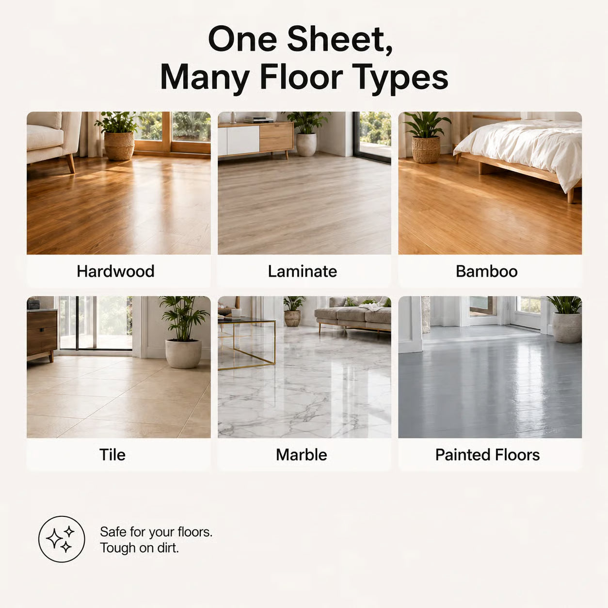 🔥Multi-Surface Floor Cleaning Sheets | Antibacterial & Streak-Free (30-Pack)