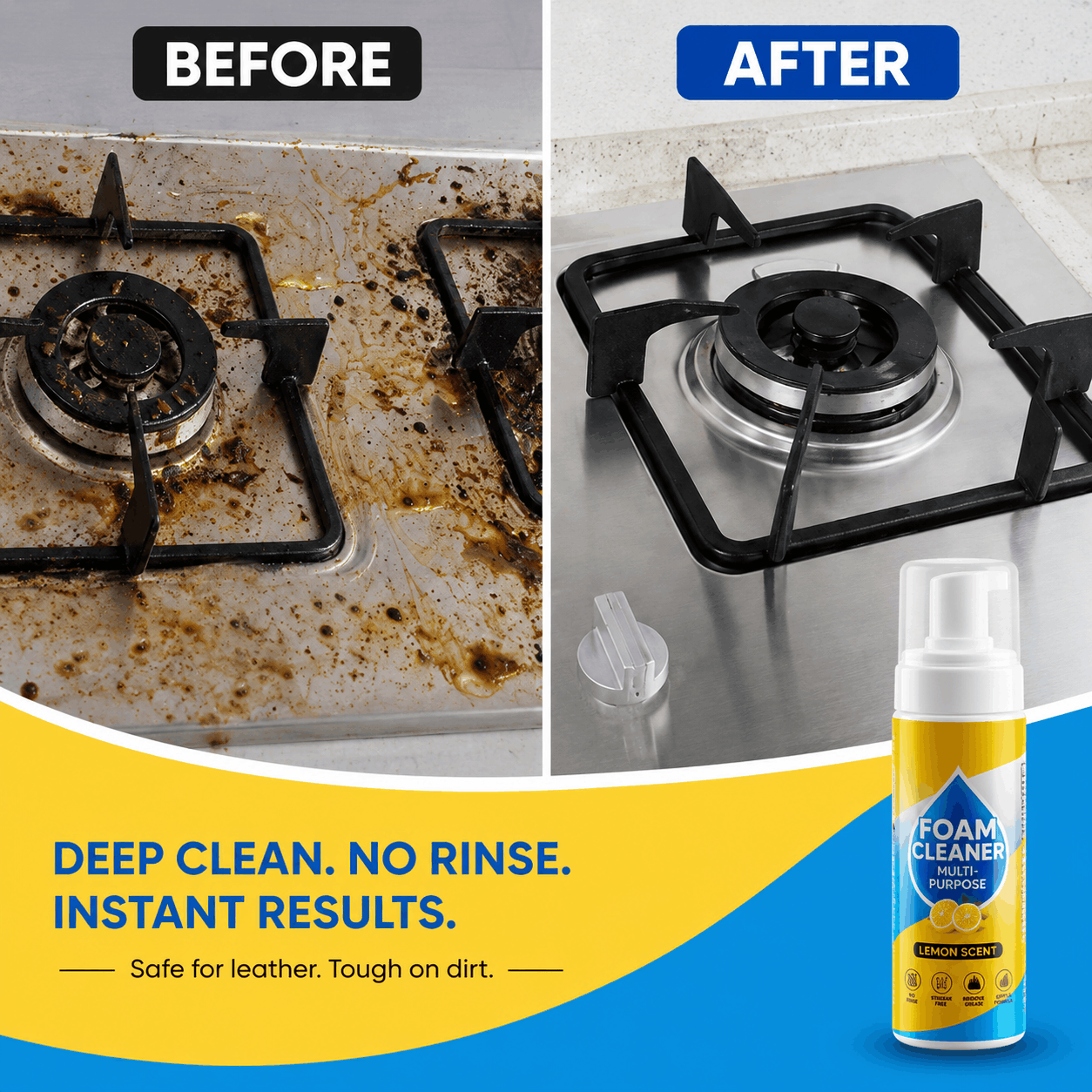 ✨ No-Rinse Foam Cleaner – Spray, Wipe & Refresh