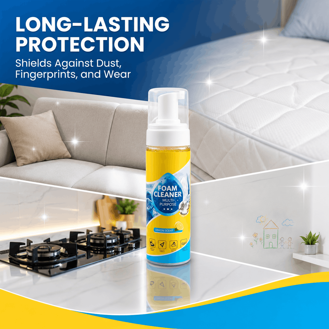 ✨ No-Rinse Foam Cleaner – Spray, Wipe & Refresh