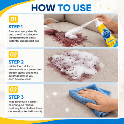 ✨ No-Rinse Foam Cleaner – Spray, Wipe & Refresh