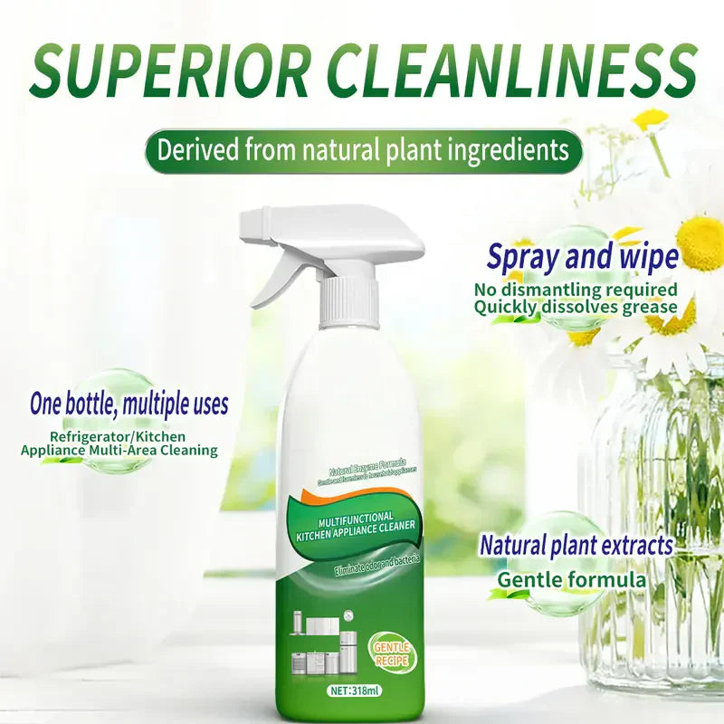 Natural Enzyme Formula Kitchen Cleaning Spray - Fast-Acting Household Grease