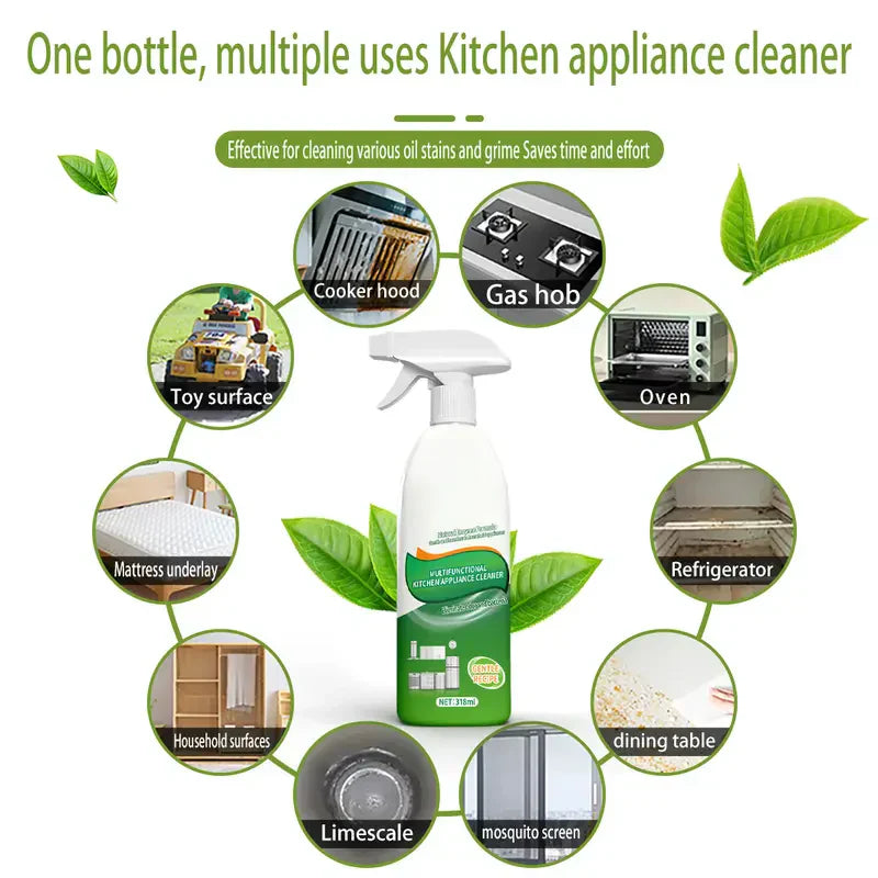 Natural Enzyme Formula Kitchen Cleaning Spray - Fast-Acting Household Grease