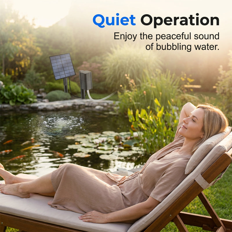 🥳 HOT SALE 2026 🥳 💞 50,000+ SOLD! Solar Fish Pond Aerator with Air Pump for Ponds Outdoor