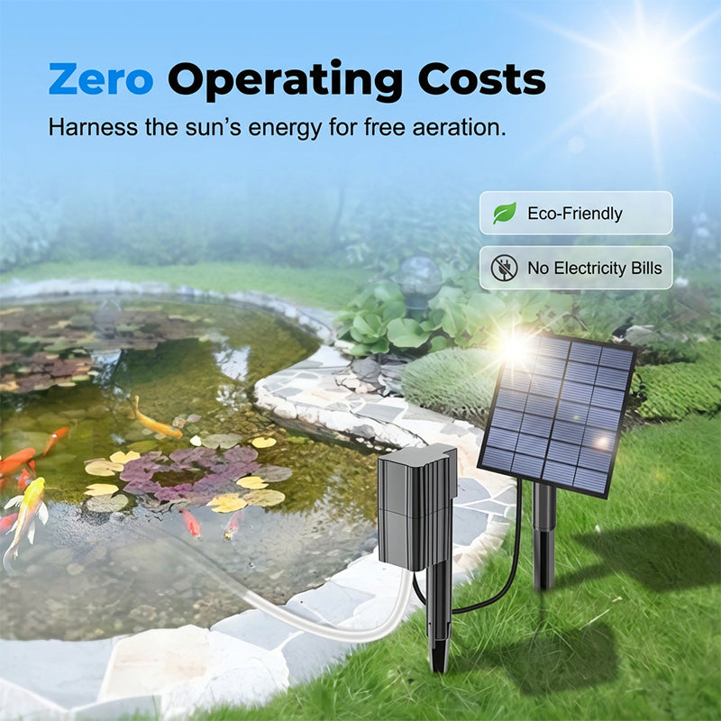 🥳 HOT SALE 2026 🥳 💞 50,000+ SOLD! Solar Fish Pond Aerator with Air Pump for Ponds Outdoor