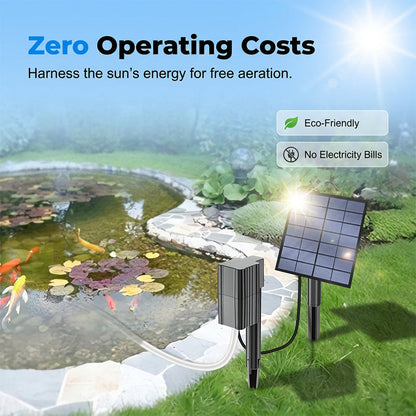 🥳 HOT SALE 2026 🥳 💞 50,000+ SOLD! Solar Fish Pond Aerator with Air Pump for Ponds Outdoor