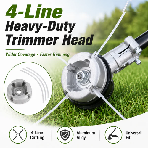⚙️ 50% OFF NOW! 🌿 Aluminum Trimmer Head – 4-Line Cutting & Universal Fit – Heavy-Duty & Easy Line Replacement 🏡