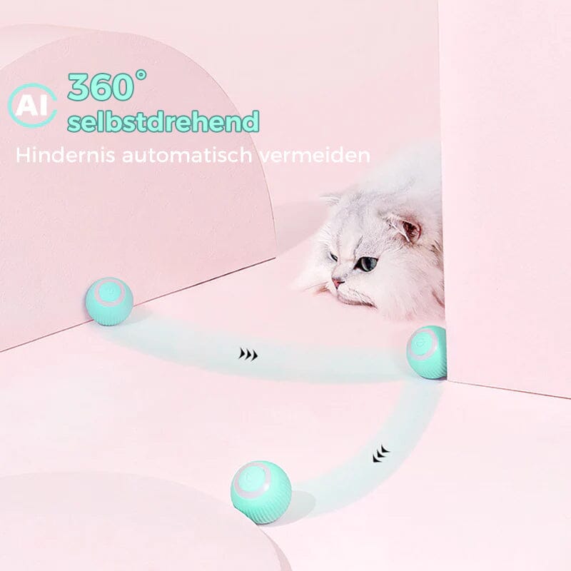 Smart Electric Spinning Cat Toy Ball und Pink Hunting Set