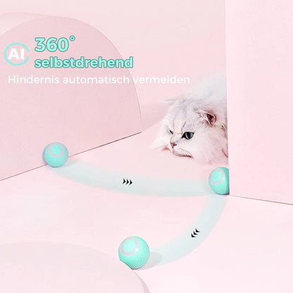 Smart Electric Spinning Cat Toy Ball und Pink Hunting Set