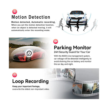 Seurico™ Drei-Kanal Dash Cam mit IR Nachtsicht und G-Sensor