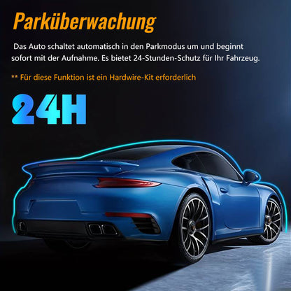 170° Weitwinkel-Dashcam mit 1080p-Doppelobjektiv, breiter 170°-Abdeckung, G-Sensor, Nachtsicht und Loop-Technologie