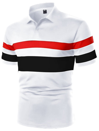 Men Polo Men Shirt Short Sleeve Polo Shirt Contrast Color Polo New Clothing Summer Streetwear Casual Fashion Men Tops