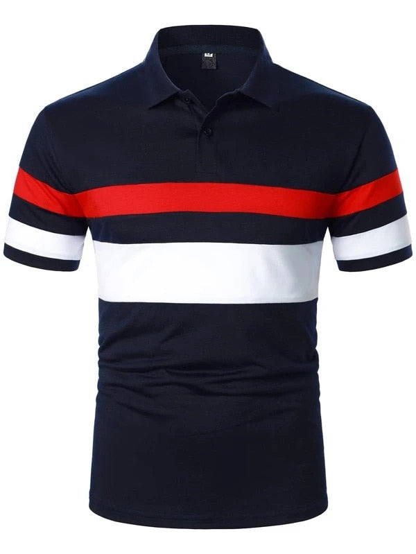 Men Polo Men Shirt Short Sleeve Polo Shirt Contrast Color Polo New Clothing Summer Streetwear Casual Fashion Men Tops