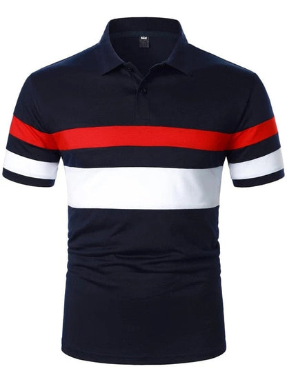 Men Polo Men Shirt Short Sleeve Polo Shirt Contrast Color Polo New Clothing Summer Streetwear Casual Fashion Men Tops
