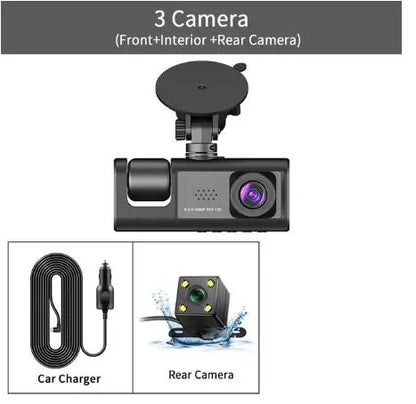 Seurico™ Drei-Kanal Dash Cam mit IR Nachtsicht und G-Sensor