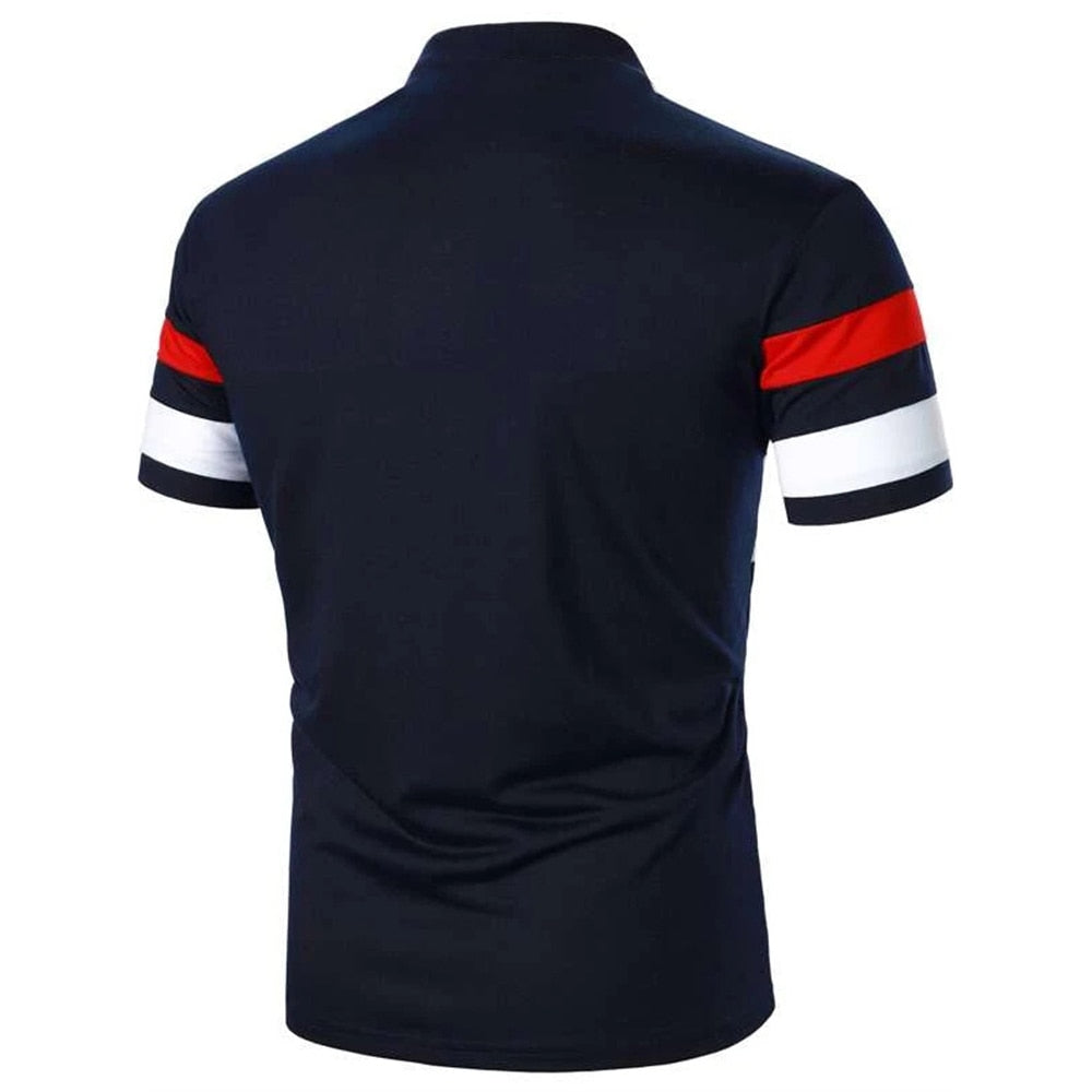 Men Polo Men Shirt Short Sleeve Polo Shirt Contrast Color Polo New Clothing Summer Streetwear Casual Fashion Men Tops