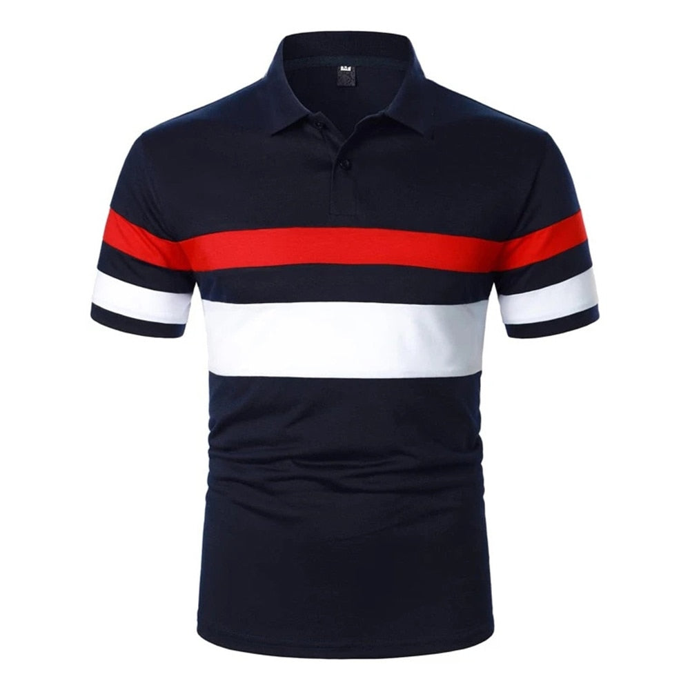 Men Polo Men Shirt Short Sleeve Polo Shirt Contrast Color Polo New Clothing Summer Streetwear Casual Fashion Men Tops