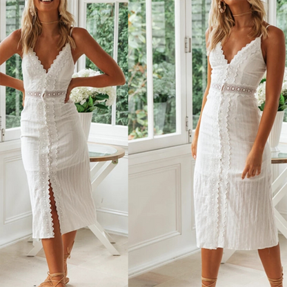 Midi Dress Women Summer Beach Dress Femme Casual Clothing Robe Backless Snake Print Chiffon Dress Lady Chic Elegant Dress 2020